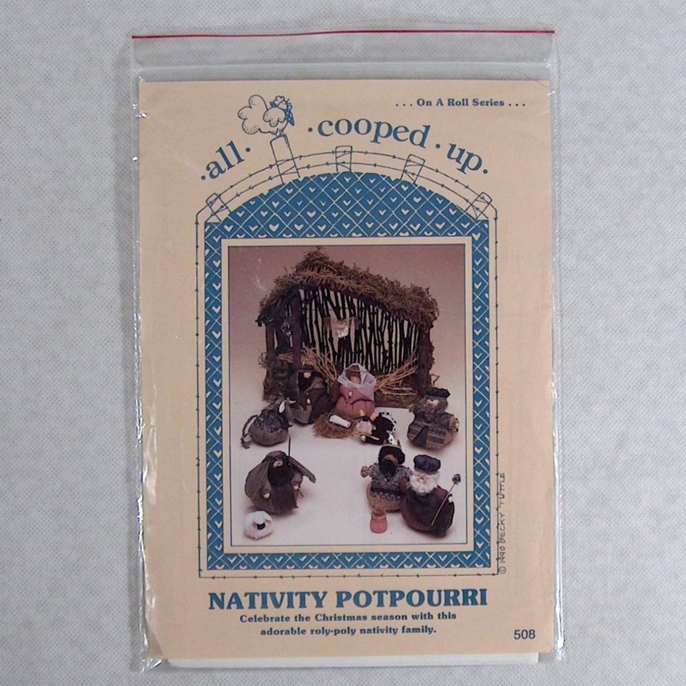 All Cooped Up Craft Pattern Nativity Potpourri 508 Roly Poly 1990 B Tuttle UNCUT